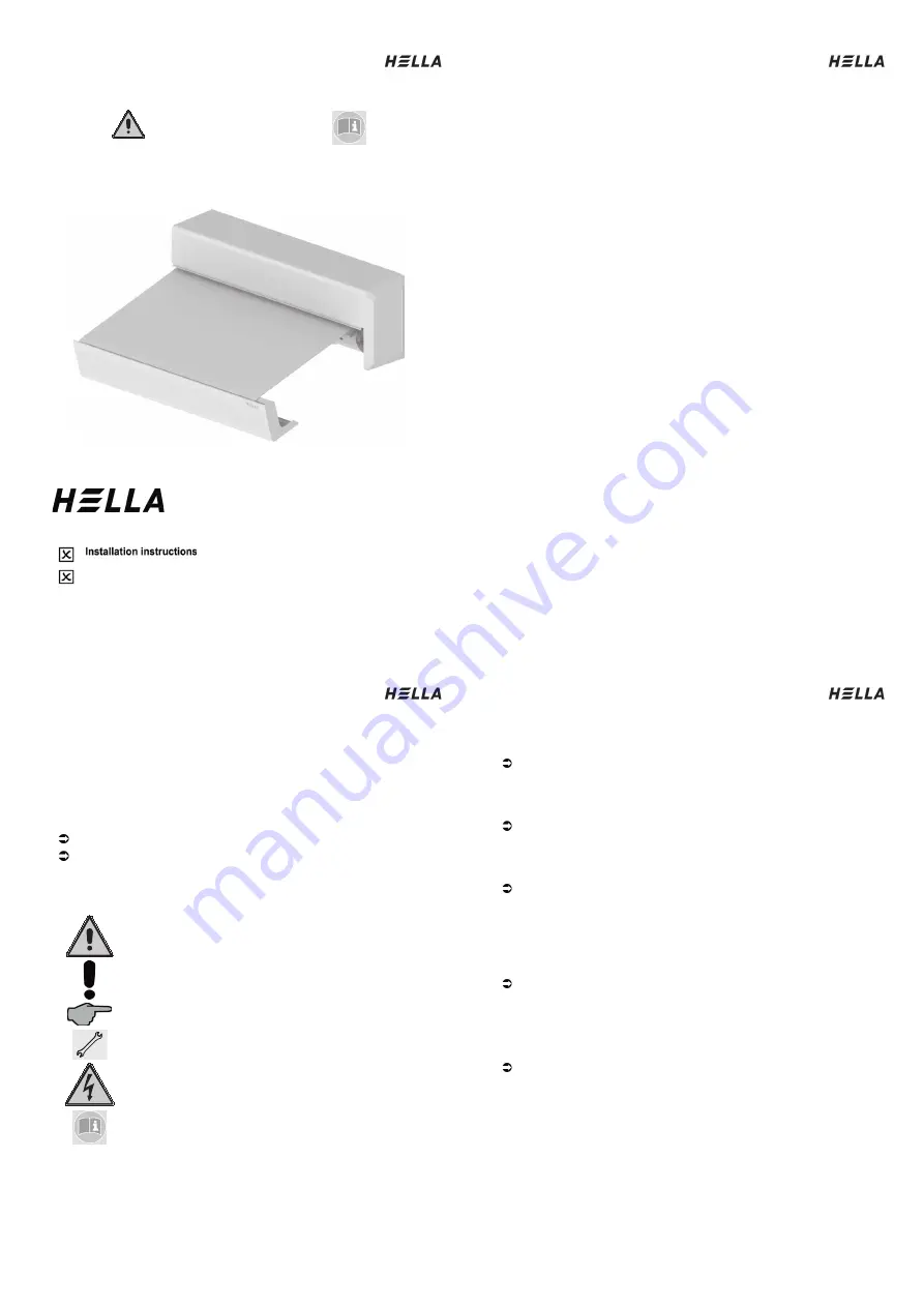 Hella PAN 7040 Installation Instructions Manual Download Page 1