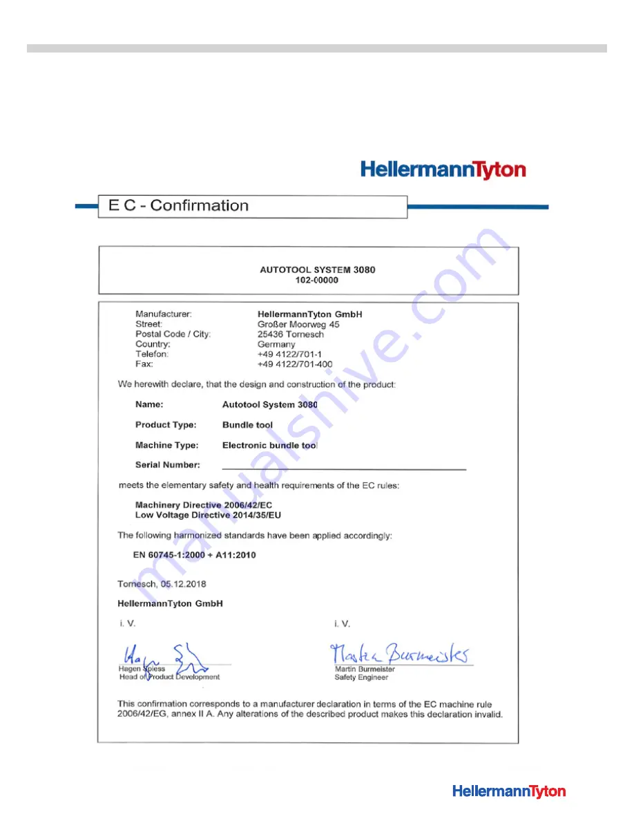 HellermannTyton Autotool System 3080 Operating Instructions Manual Download Page 26