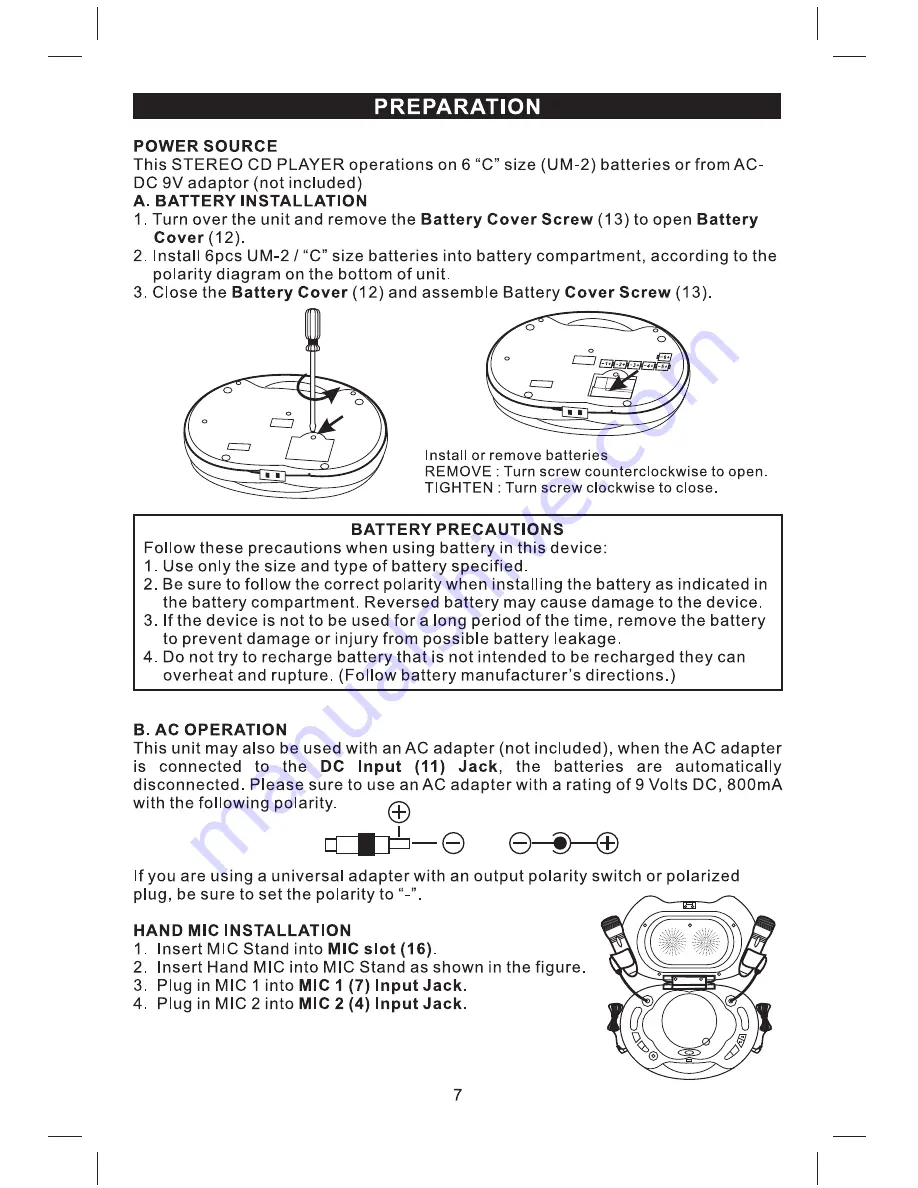 Hello Kitty KT2003A Owner'S Manual Download Page 7