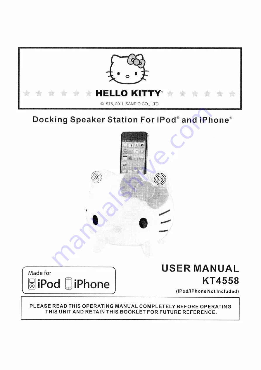 Hello Kitty KT4558 User Manual Download Page 1