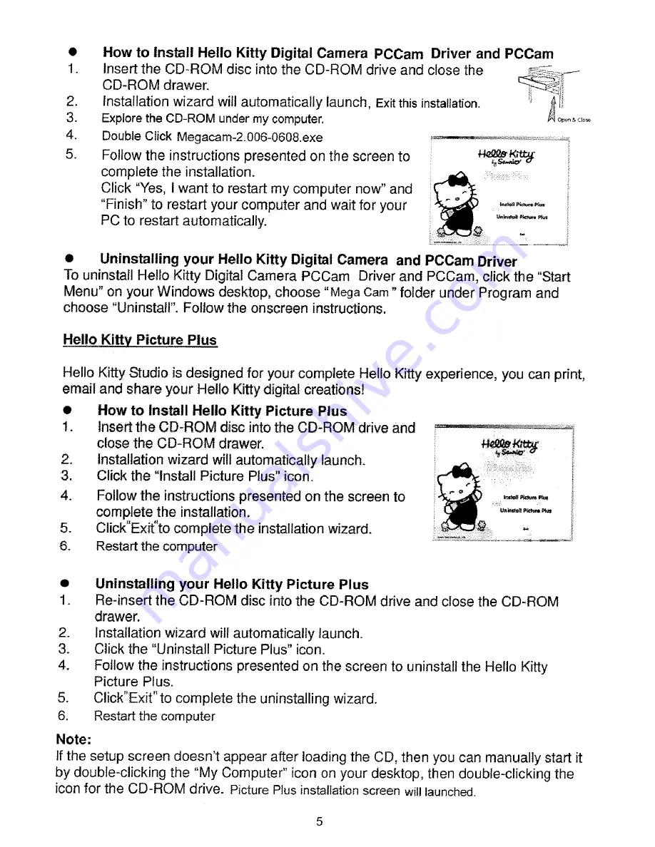 Hello Kitty KT7004 Owner'S Manual Download Page 6