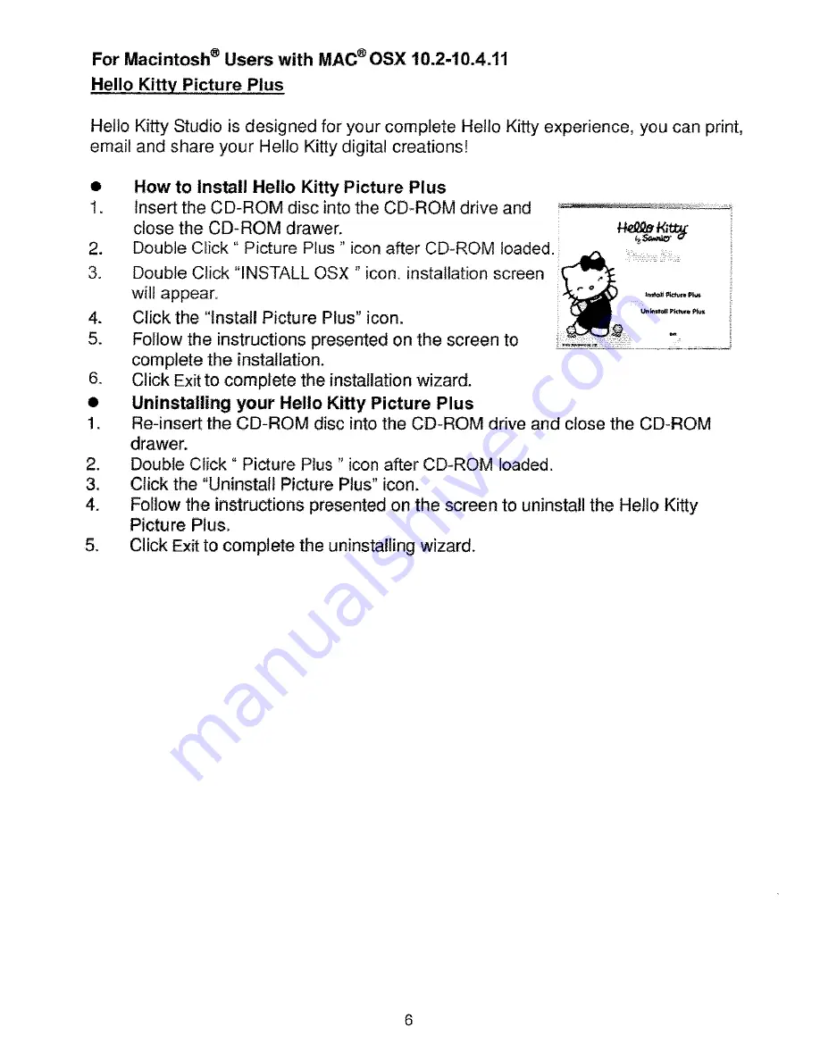 Hello Kitty KT7004 Owner'S Manual Download Page 7