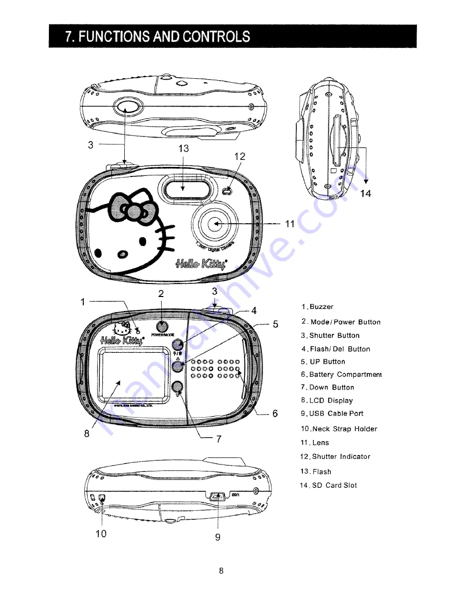 Hello Kitty KT7004 Owner'S Manual Download Page 9