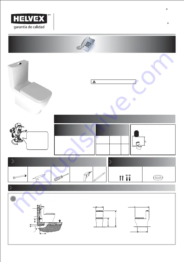 Helvex OP CAPRI PLUS Installation Manual Download Page 1