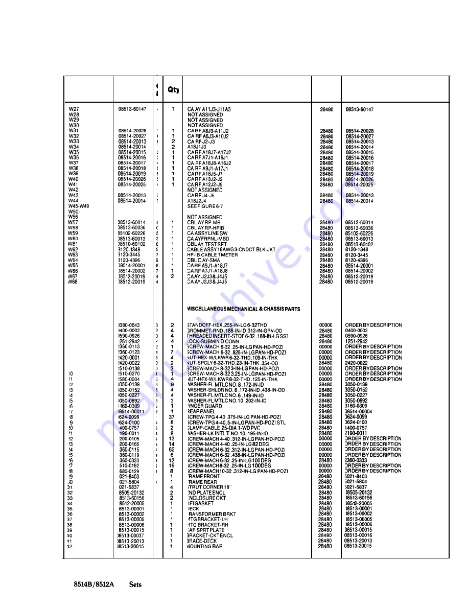 Helwett Packard HP 8512A Manual Download Page 68