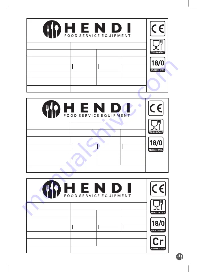 Hendi 154601 User Manual Download Page 3