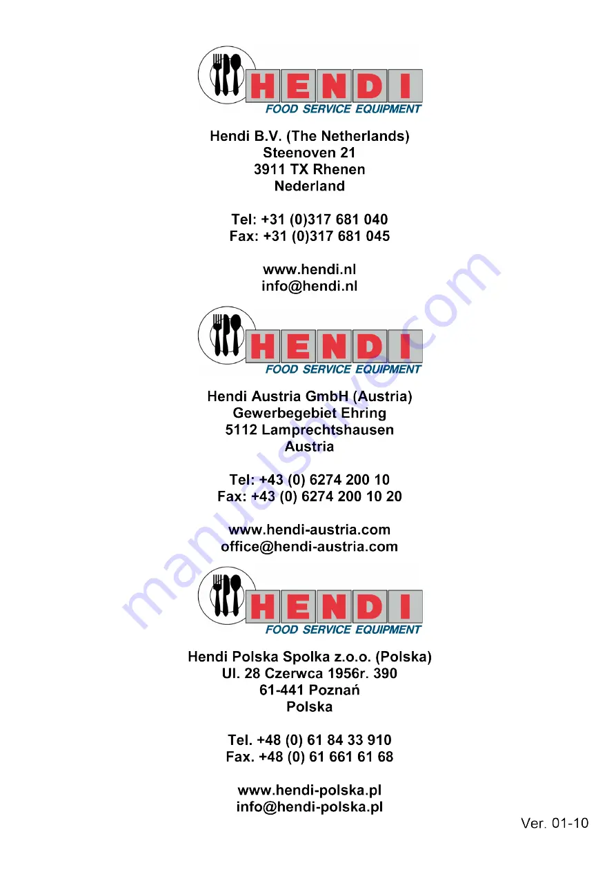 Hendi 630402 User Instructions Download Page 8