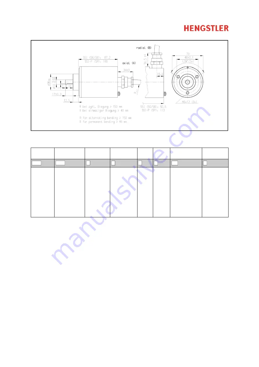 Hengstler AX70 Series Installation Instructions Manual Download Page 7