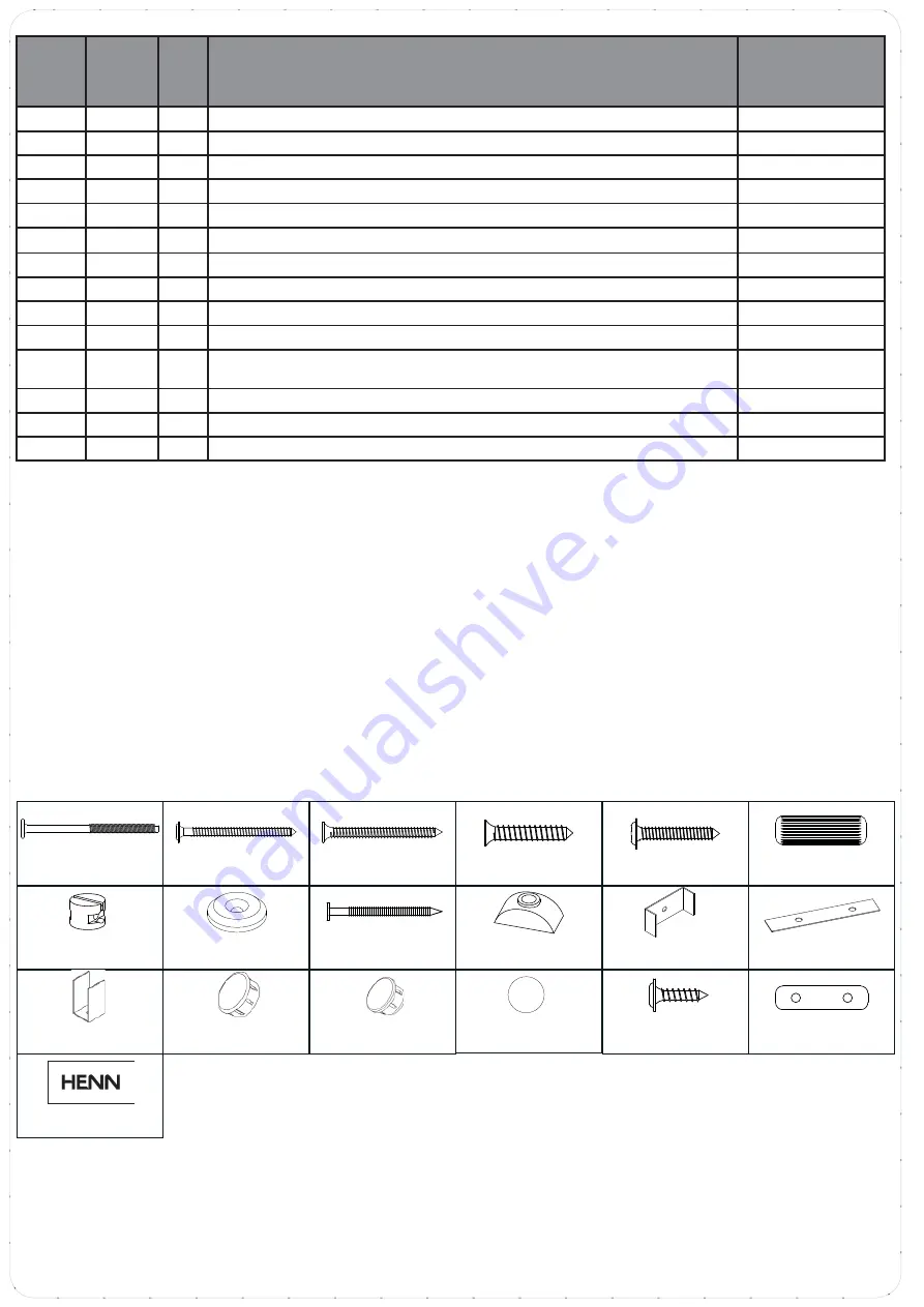 HENN CAMPECHE D516-10 Assembly Instructions Download Page 4