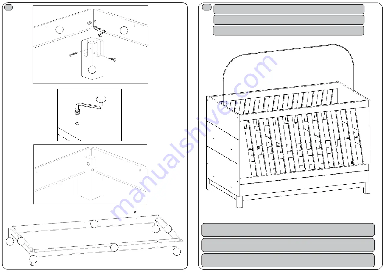 HENN Crib Alegria Assembly Instructions Manual Download Page 6