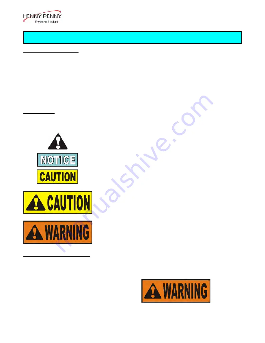 Henny Penny AHC-990 Technical Manual Download Page 5