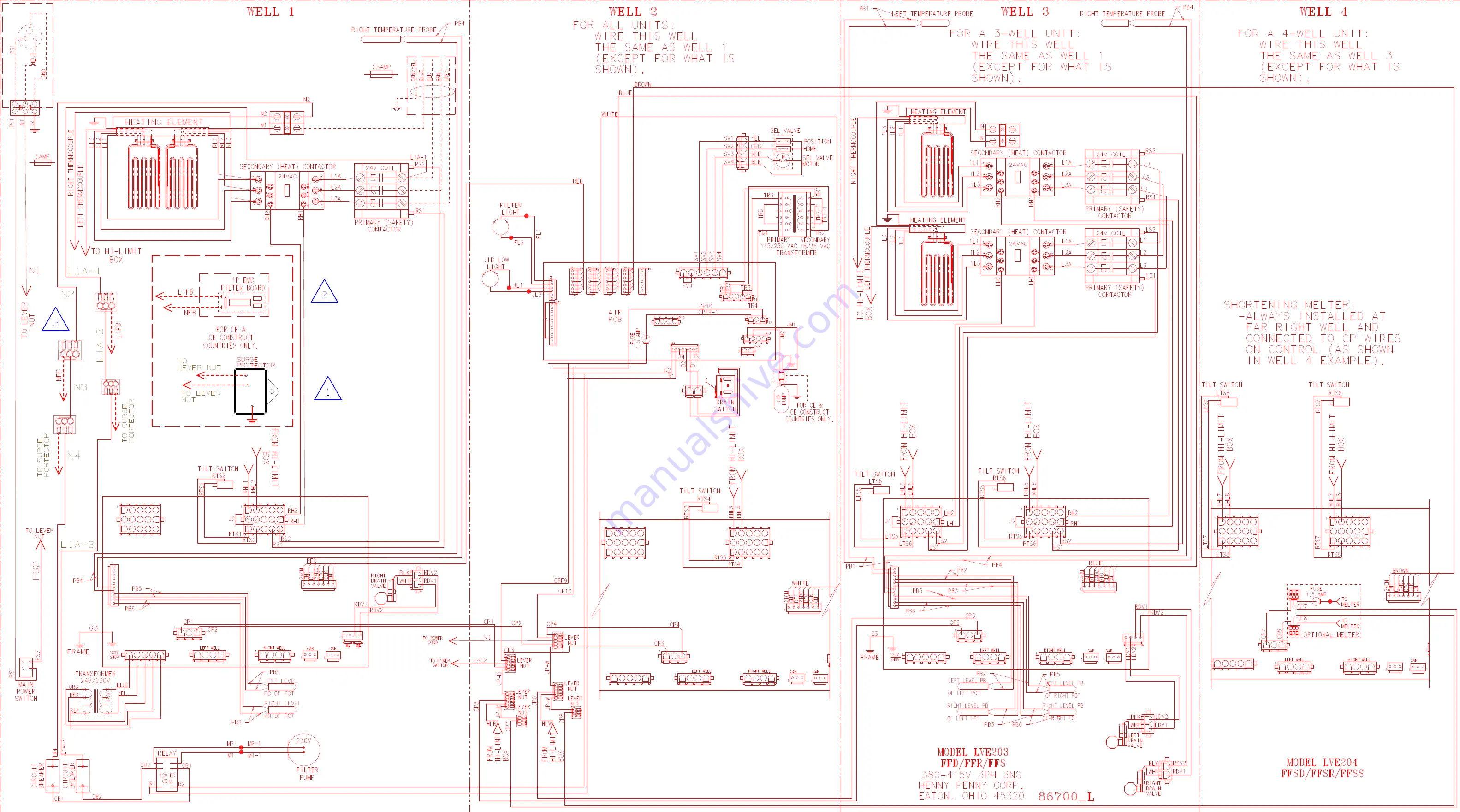 Henny Penny LVE-202 Technical Manual Download Page 95