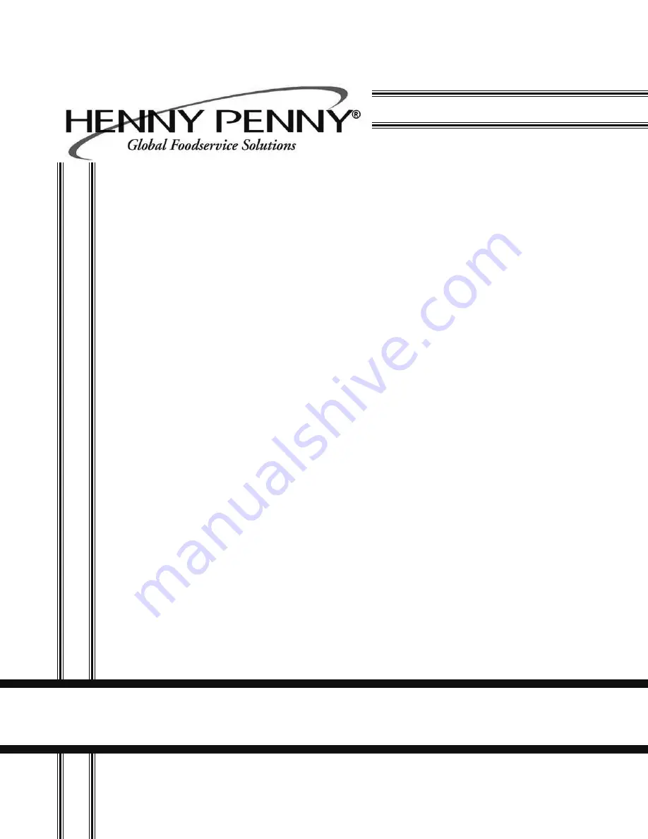 Henny Penny OE-100 Technical Manual Download Page 1