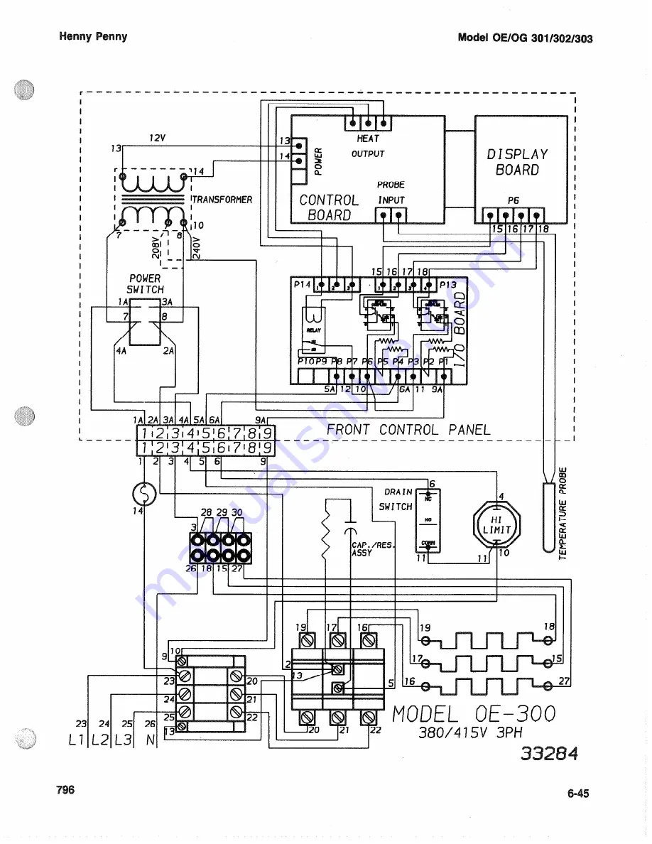 Henny Penny OE 301 Скачать руководство пользователя страница 90