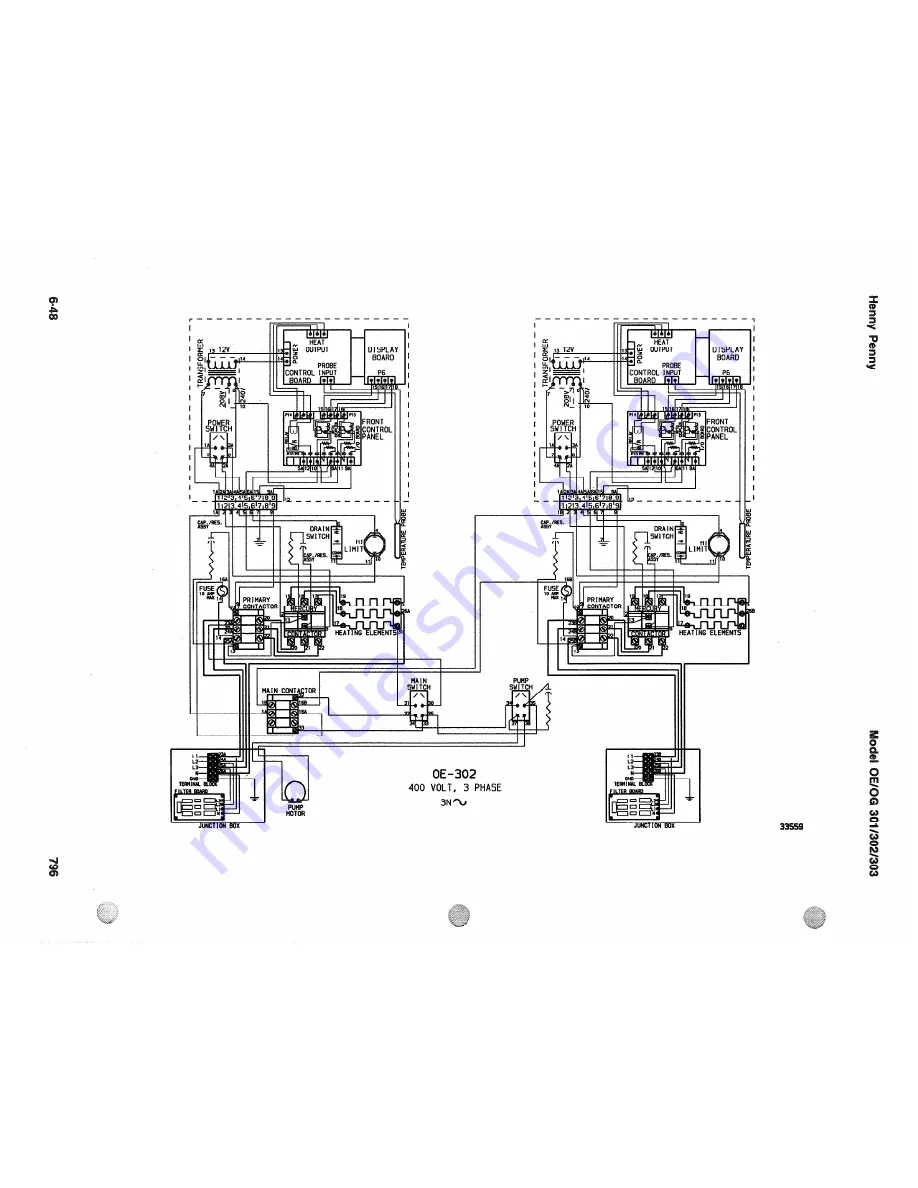 Henny Penny OE 301 Service Manual Download Page 93