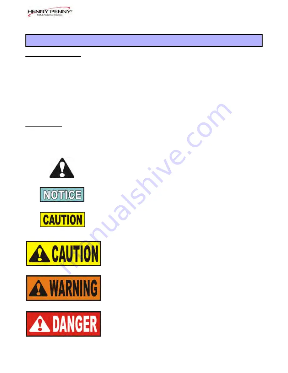 Henny Penny PFG-691 Technical Manual Download Page 7