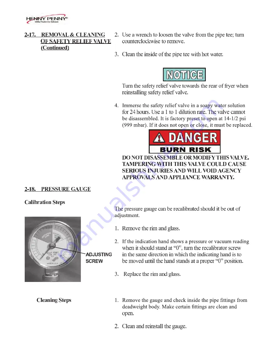 Henny Penny PFG-691 Technical Manual Download Page 144