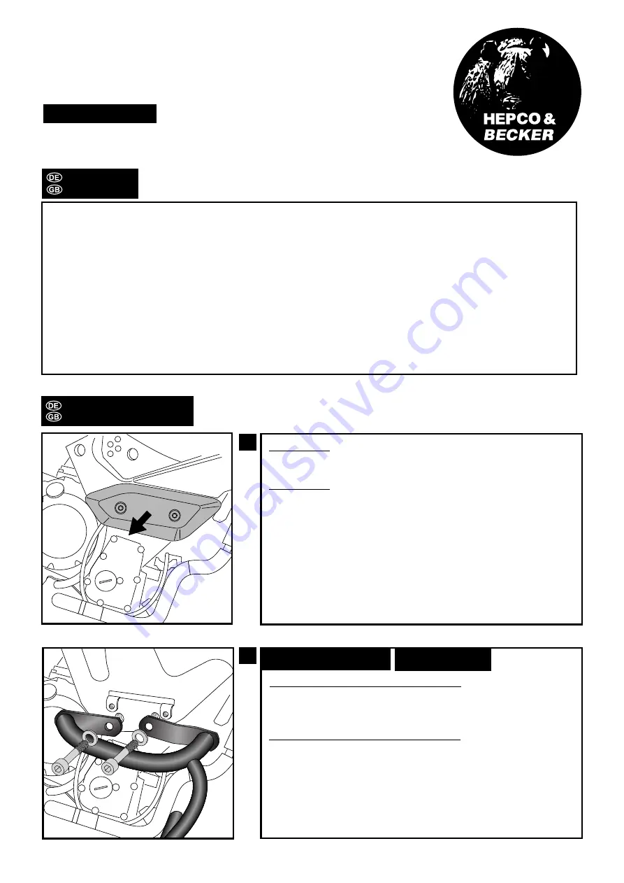 hepco & becker 5014530 00 01 Quick Start Manual Download Page 2