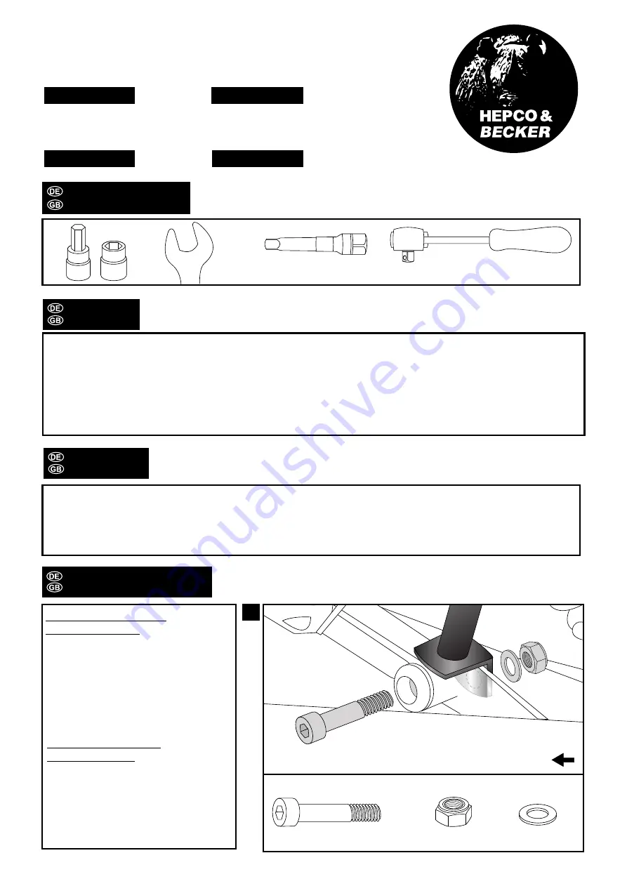 hepco & becker 6305500001 Quick Start Manual Download Page 2