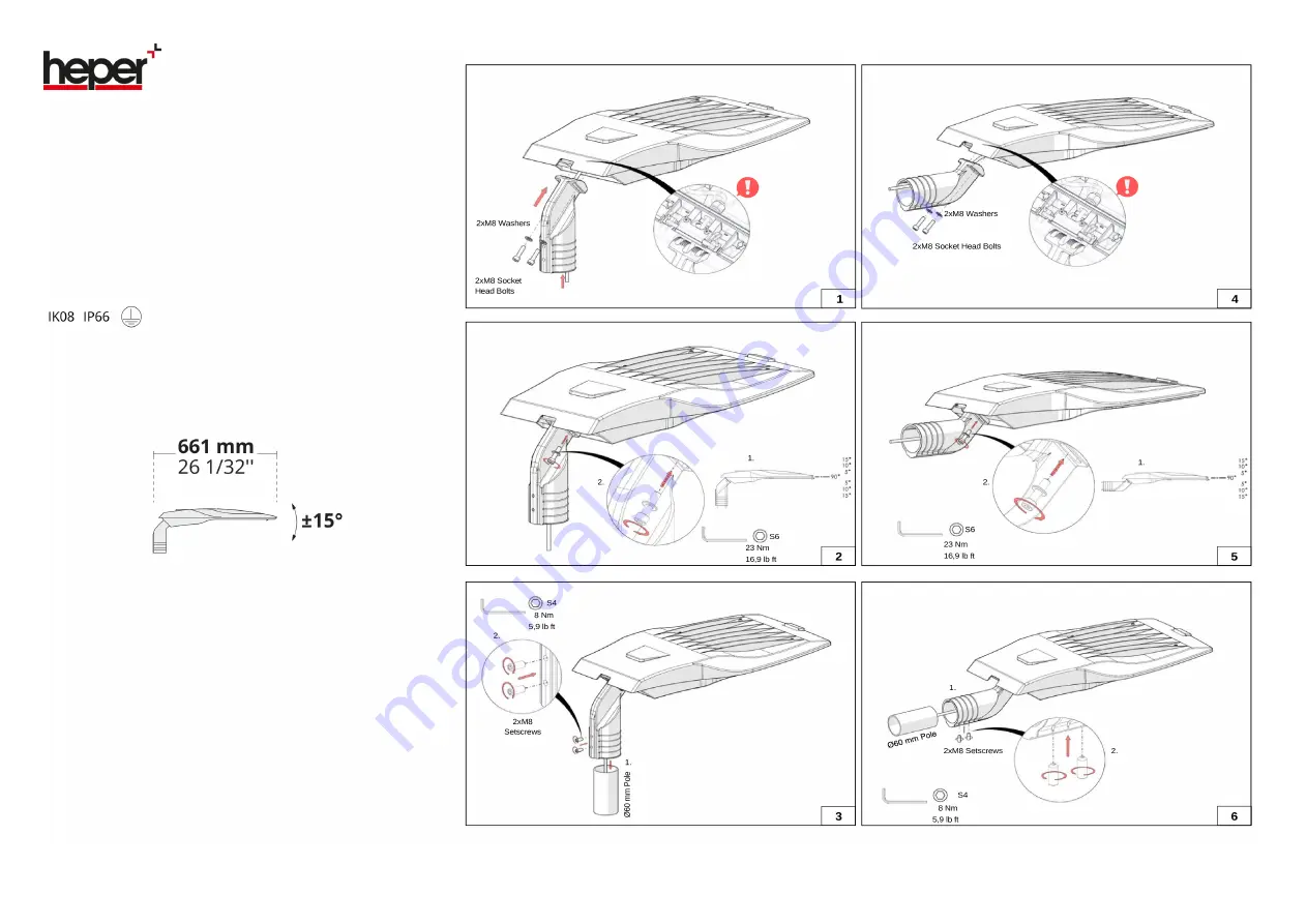 HEPER TURA 1x16 LED Installation And Maintenance Instructions Download Page 1