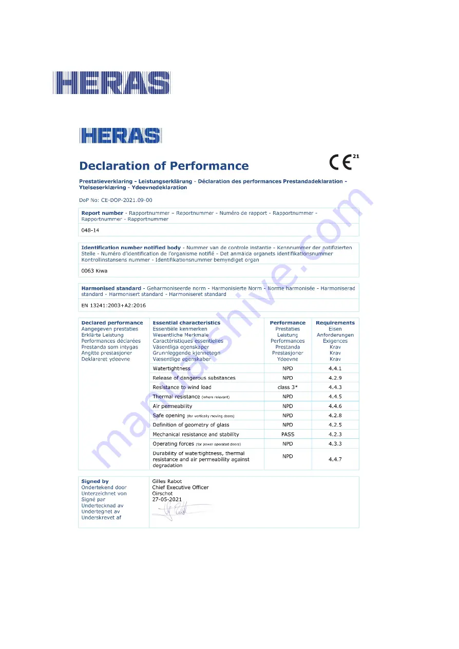 Heras CS UNI MID User Manual Download Page 22