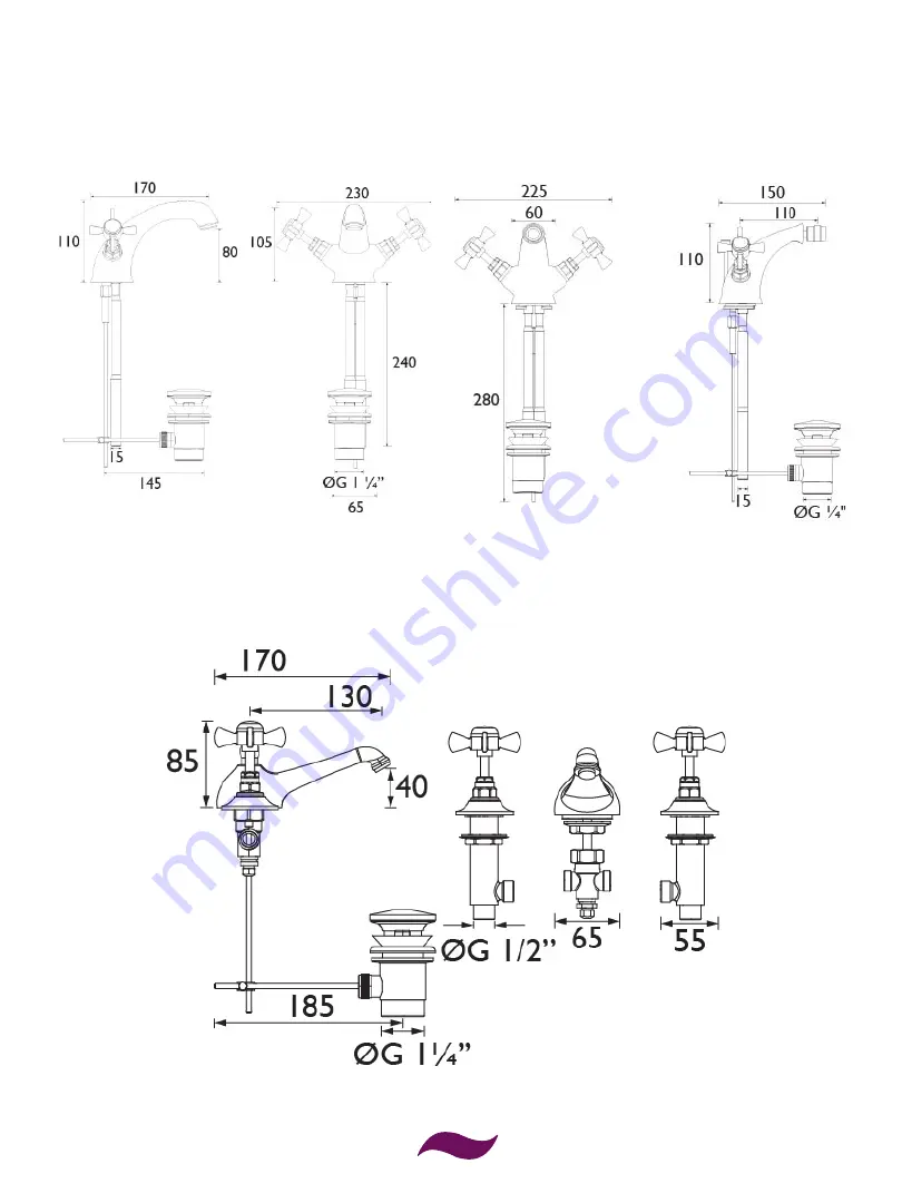 Heritage Bathrooms Dawlish TDCC04 Скачать руководство пользователя страница 4