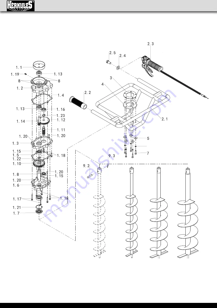 HERKULES Earth auger Translation From The Original Instruction Manual Download Page 72