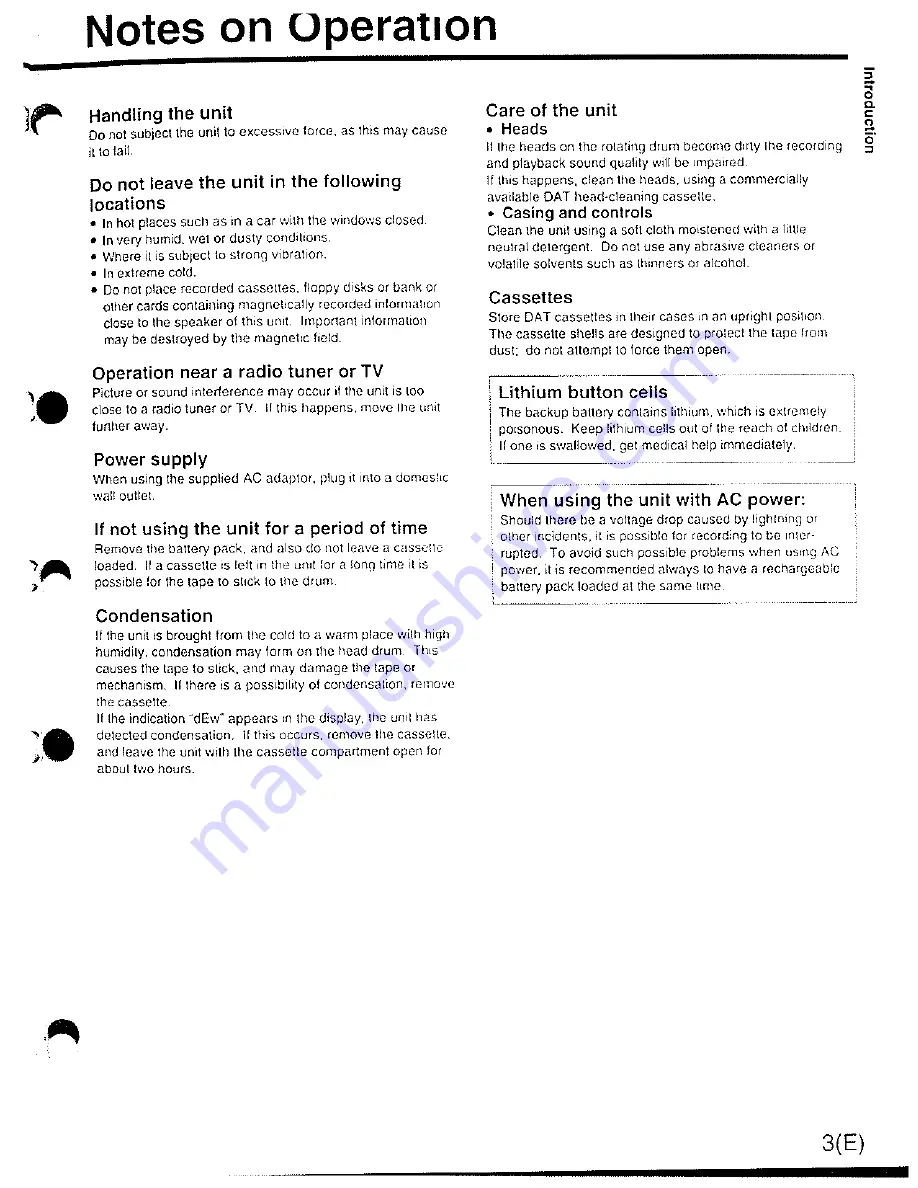 HHB Portadat PDR1000TC Operating Instructions Manual Download Page 5