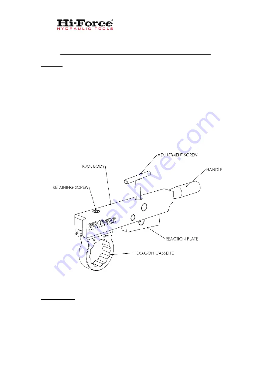 Hi-Force BW BACKUP WRENCH Скачать руководство пользователя страница 1