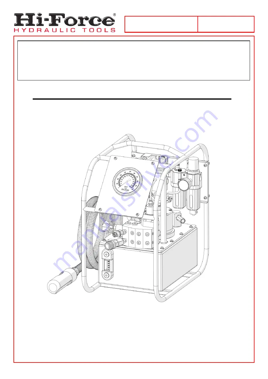 Hi-Force Premium TPA-A Series Скачать руководство пользователя страница 1