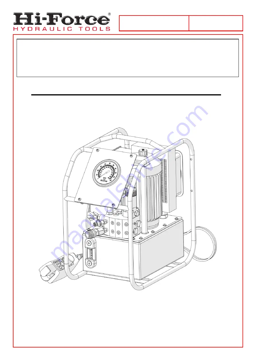 Hi-Force TPE-A Series Operating Instructions Manual Download Page 1