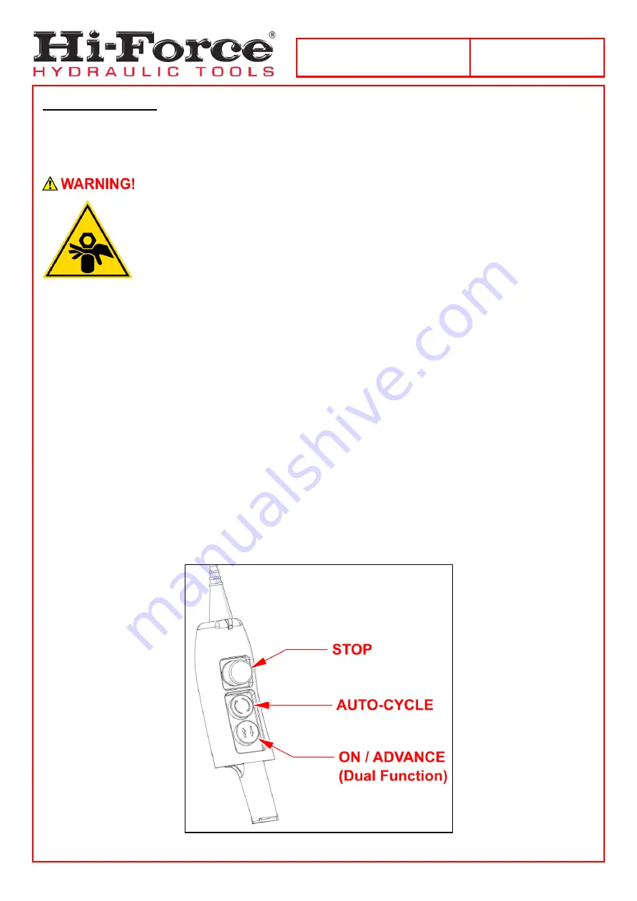 Hi-Force TPE-A Series Operating Instructions Manual Download Page 20