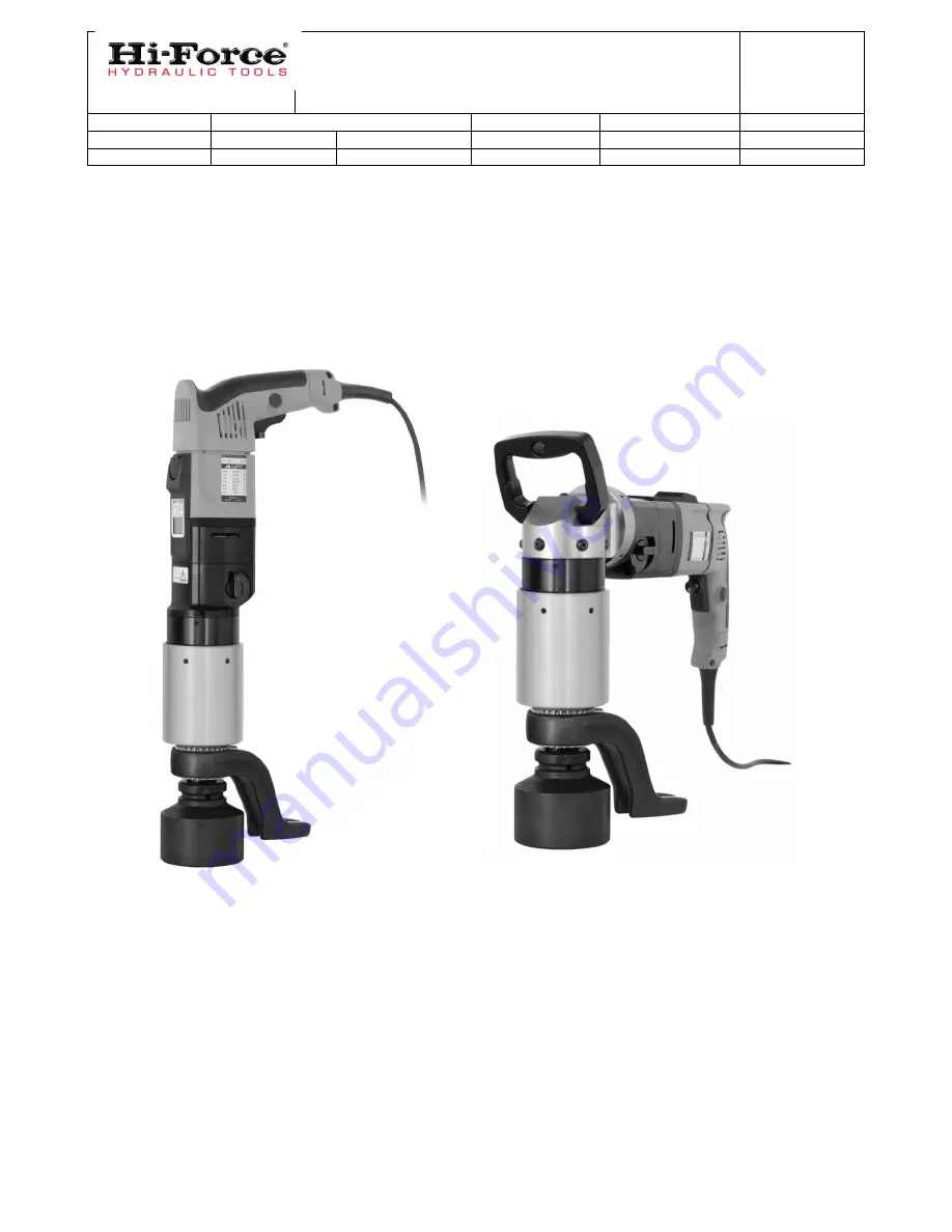 Hi-Force TWE Series Operating Instructions Manual Download Page 1