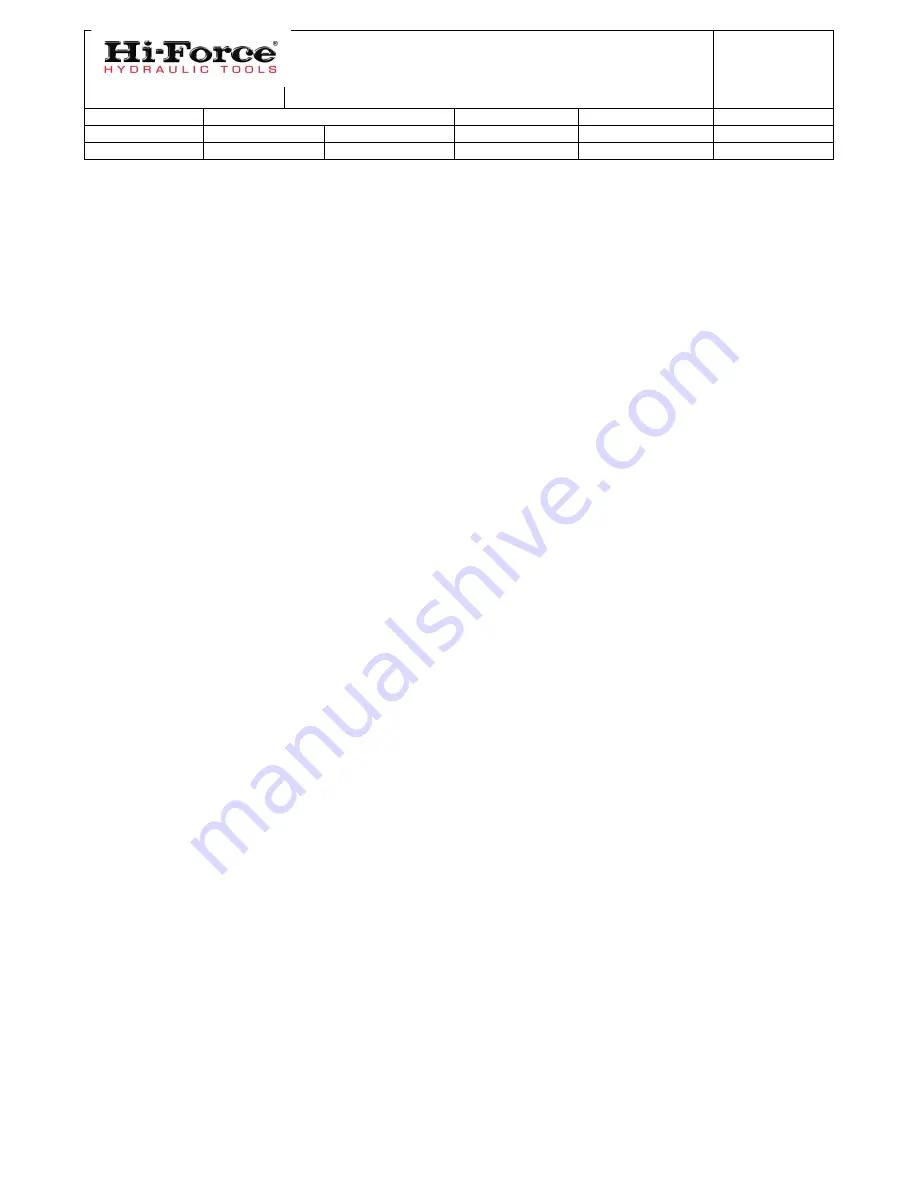 Hi-Force TWE Series Operating Instructions Manual Download Page 3