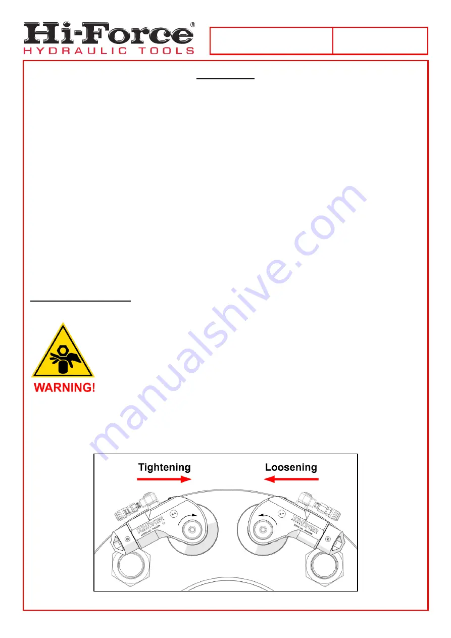 Hi-Force TWS-N Series Operating Instructions Manual Download Page 14