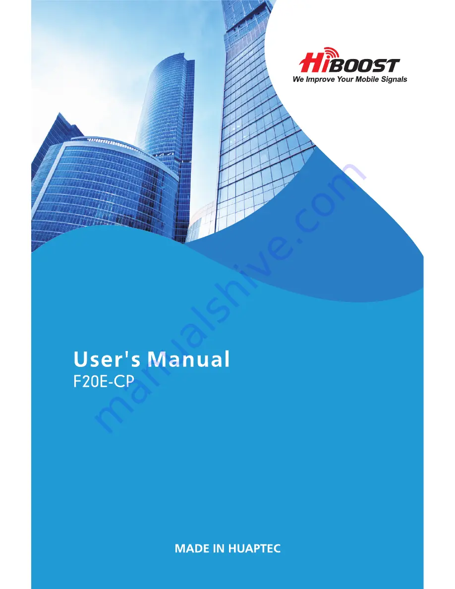 HiBoost F20E-CP User Manual Download Page 1