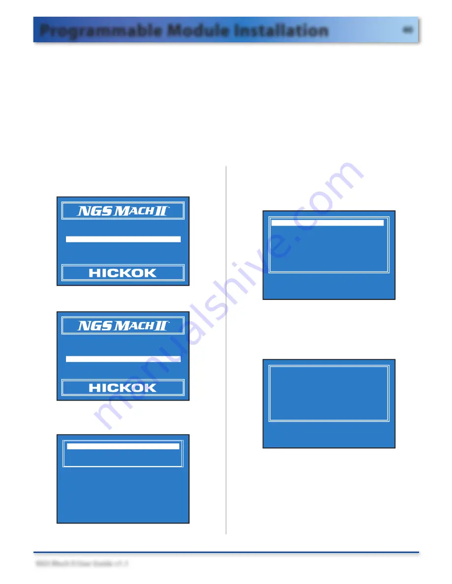 Hickok NGS Mach II User Manual Download Page 40