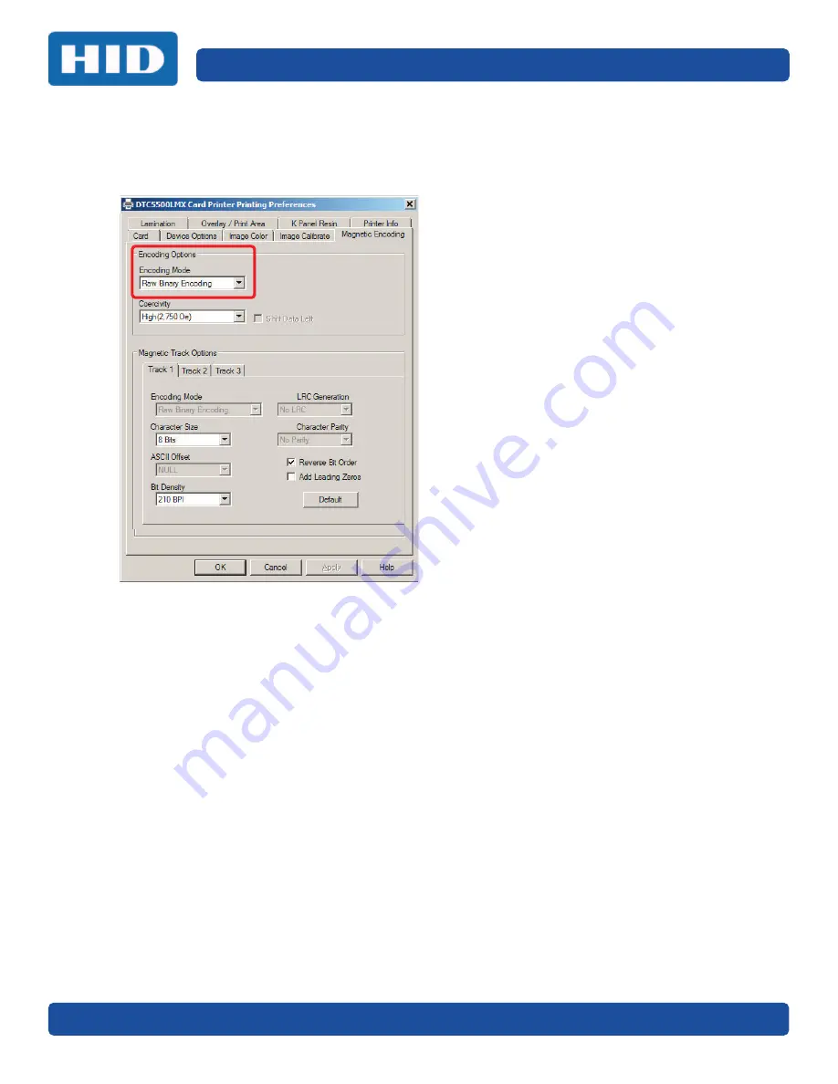 HID FARGO DTC 5500LMX User Manual Download Page 33