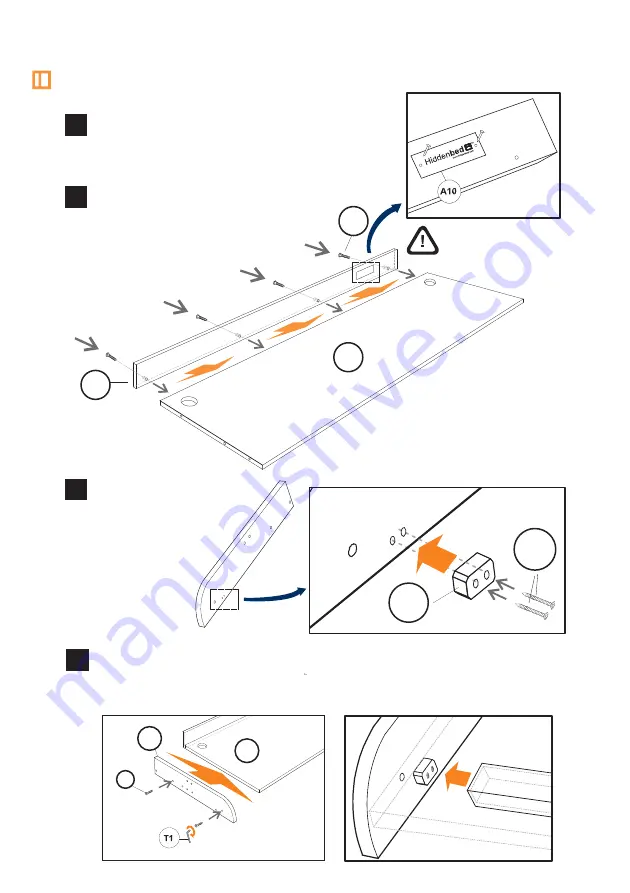 Hiddenbed Double Decker Assembly Instructions Manual Download Page 10