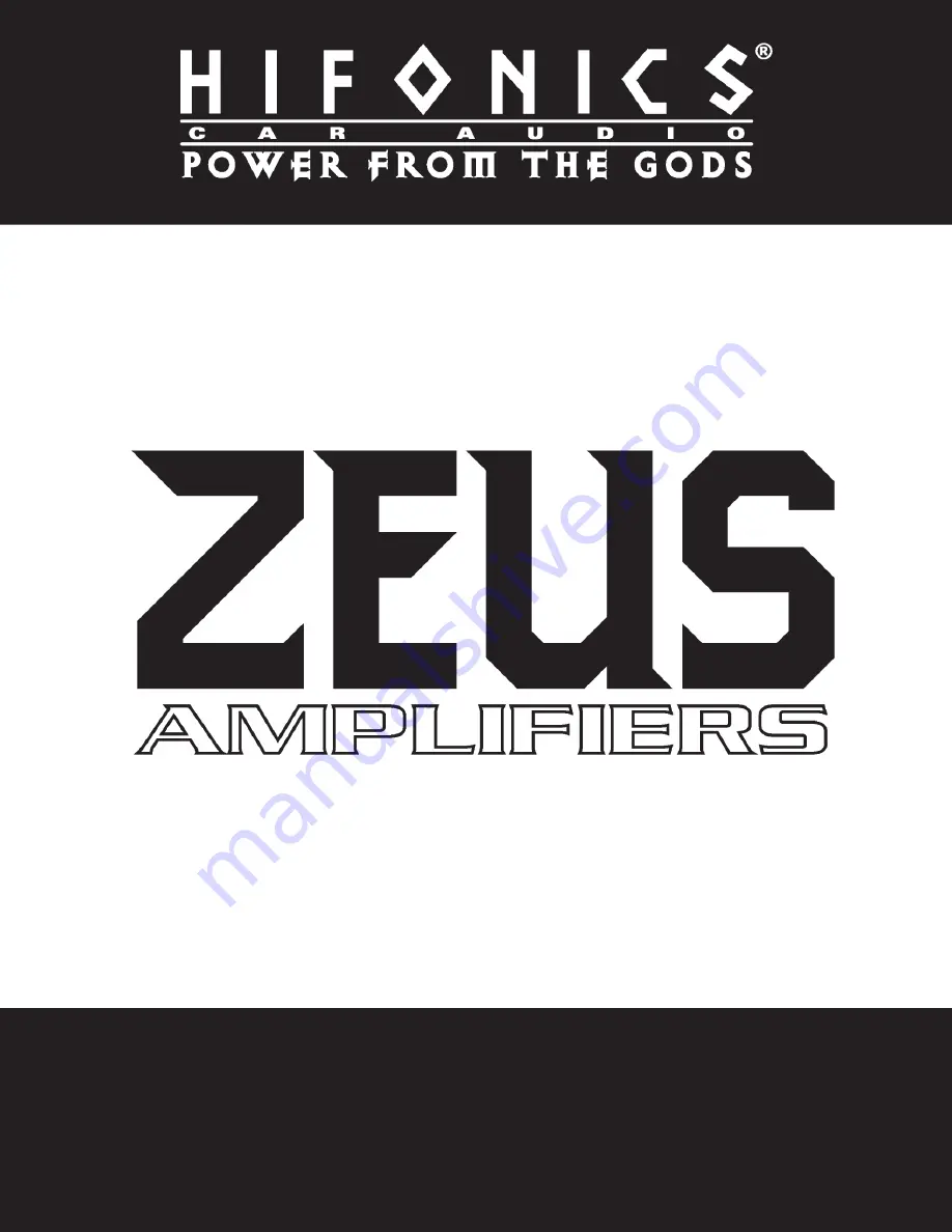 Hifionics Zeus ZXI150.4 User Manual Download Page 1