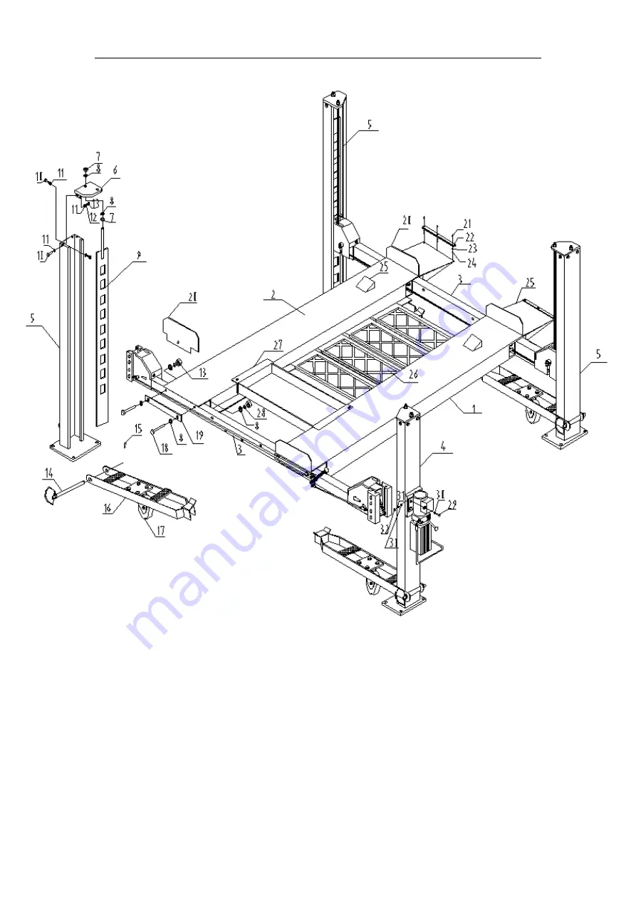 HiGH-LiFT YL-3600-H Installation & Operation Manual Download Page 11