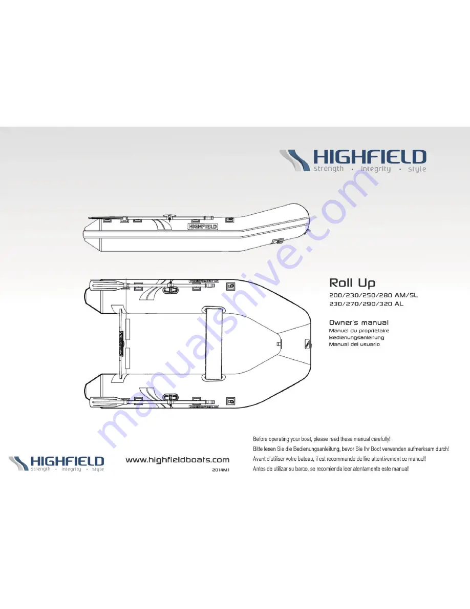 Highfield Roll Up 200 Owner'S Manual Download Page 1