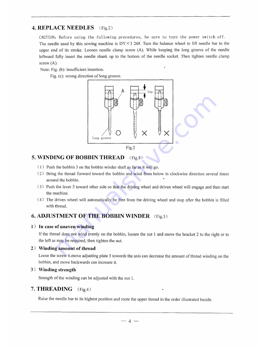 HIGHLEAD GA2698-1 Instruction Manual Parts Catalog Download Page 5