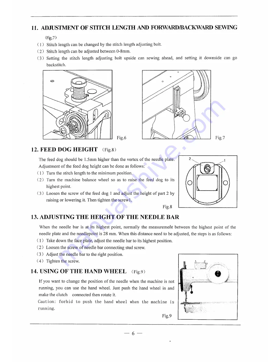 HIGHLEAD GA2698-1 Instruction Manual Parts Catalog Download Page 7