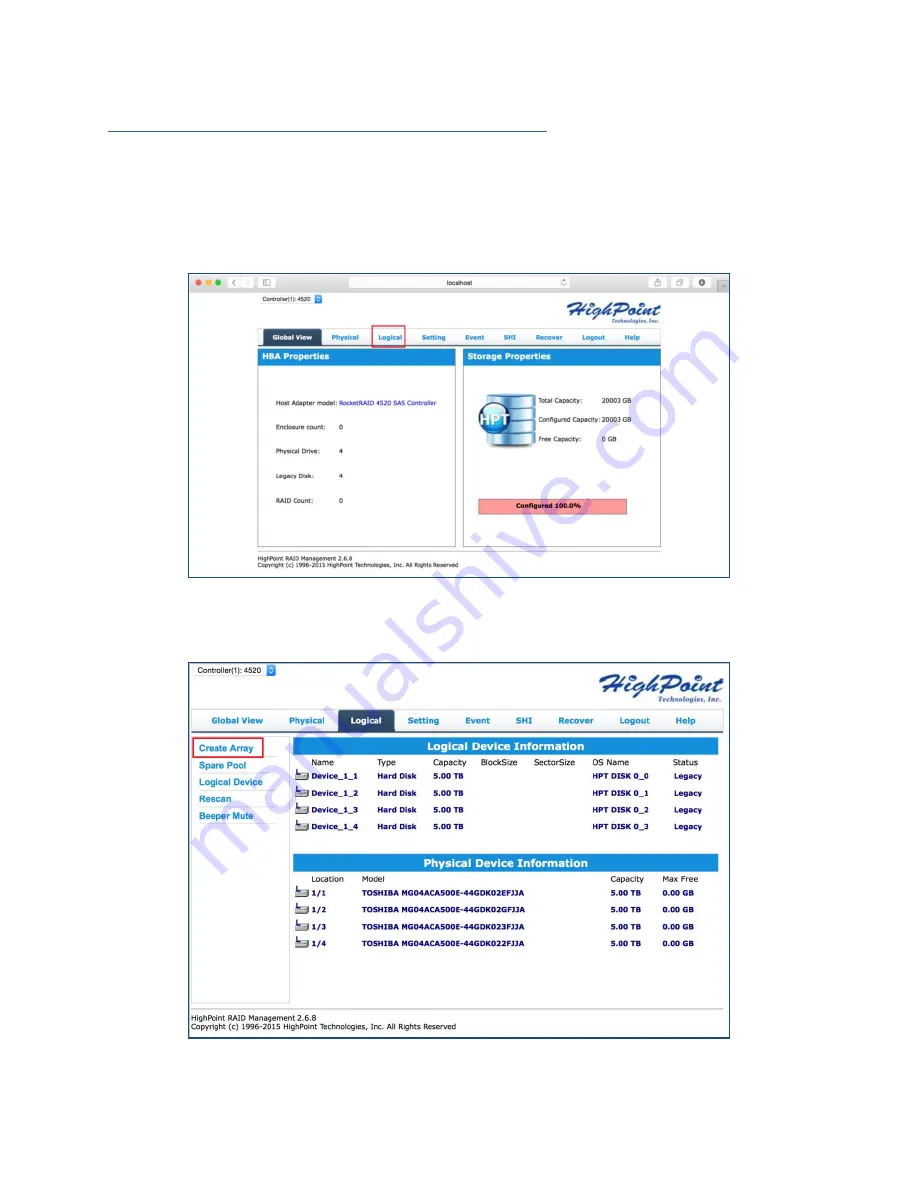 HighPoint RocketRAID 4520 Скачать руководство пользователя страница 20