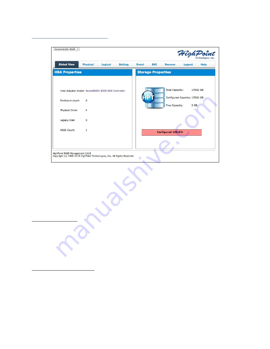 HighPoint RocketRAID 4520 User Manual Download Page 64