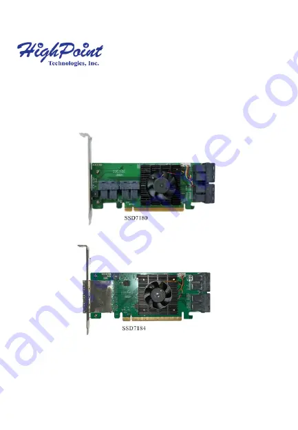 HighPoint SSD7180 Скачать руководство пользователя страница 1