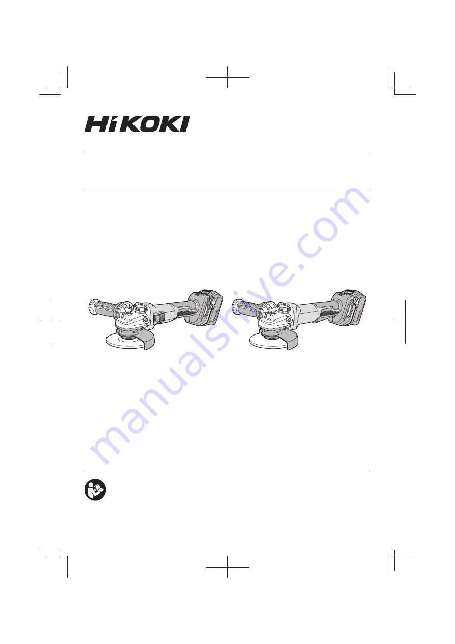 HIKOKI G 3613DVE Handling Instructions Manual Download Page 1