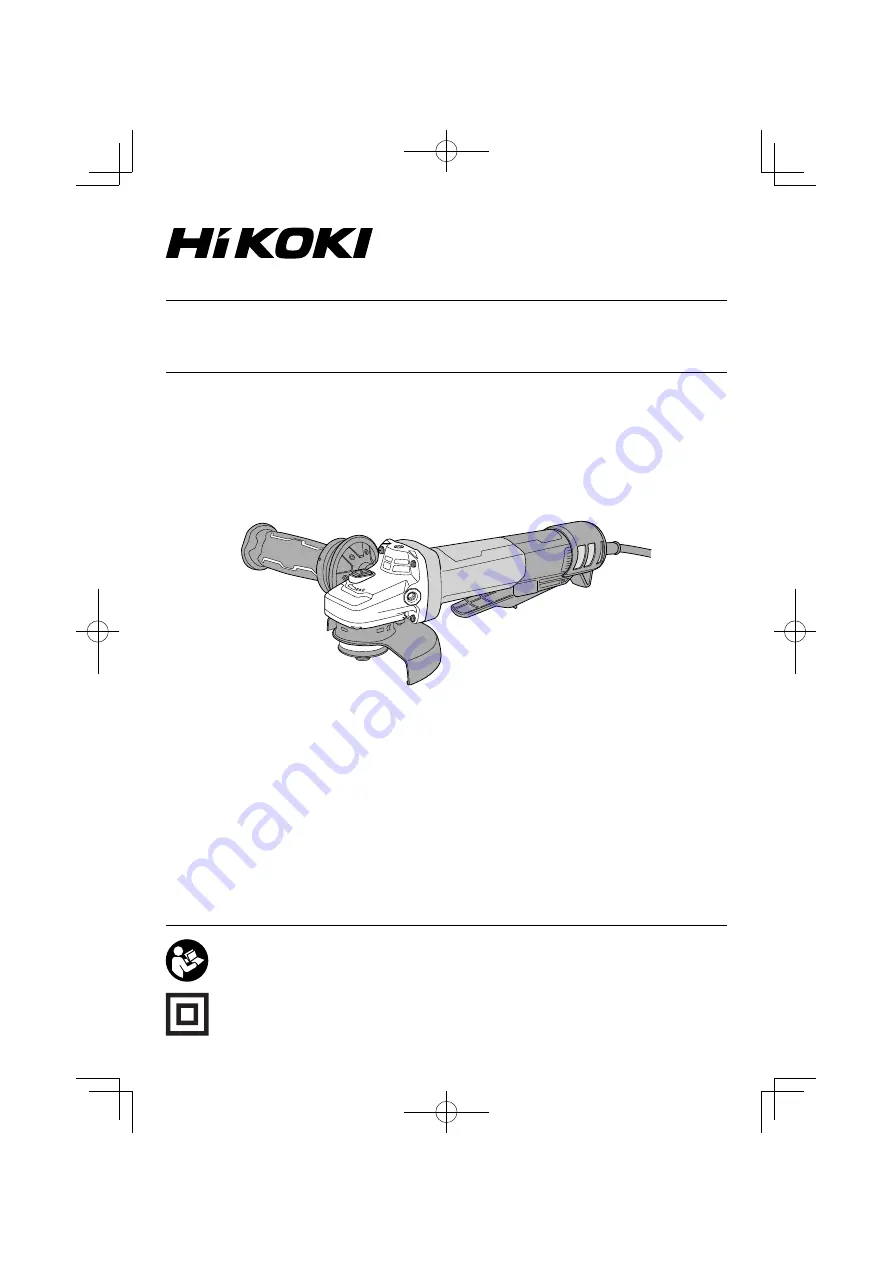 HIKOKI G13BYEQ2 Скачать руководство пользователя страница 1