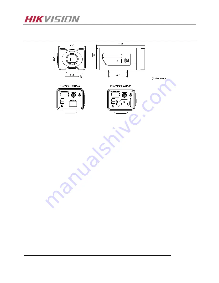 HIKVISION DS-2CC194P(N)-A(-C) Technical Manual Download Page 6